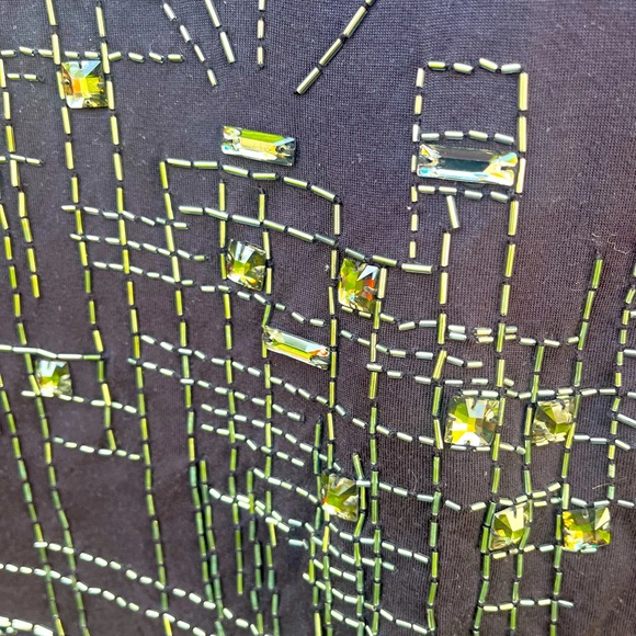 A black Jimmy Choo for H&M dress with sequinned detail. - Picture 2 of 4